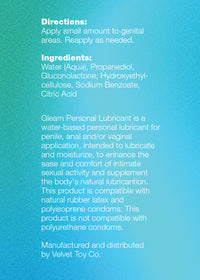 unisex-lube, gleam sex toy lube