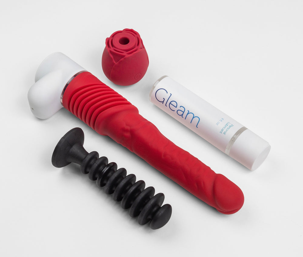 Thrust N' Roses, Automatic Thrusting Dildo and Rose Sex Toy Valentine's Special